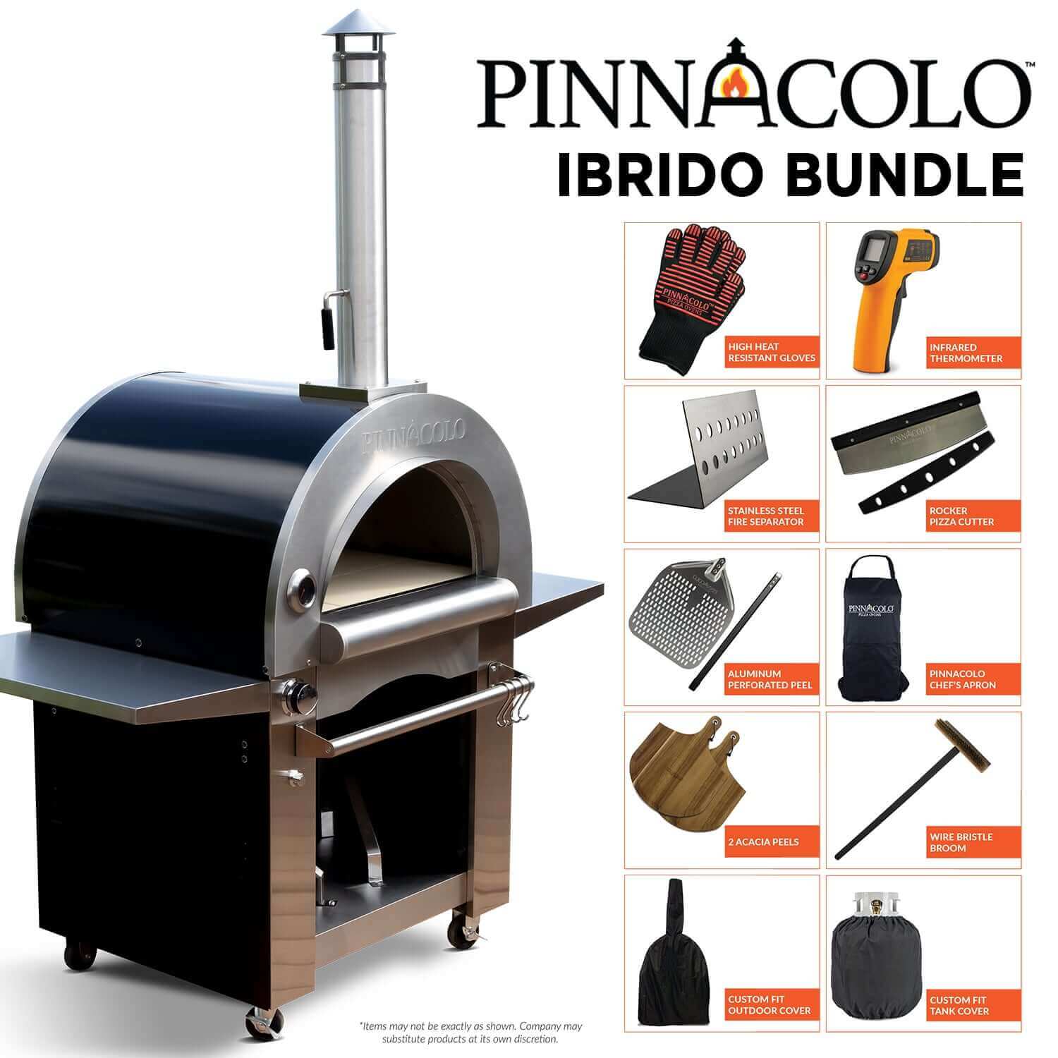 PINNACOLO IBRIDO (Hybrid) Outdoor Pizza Oven with Accessories.