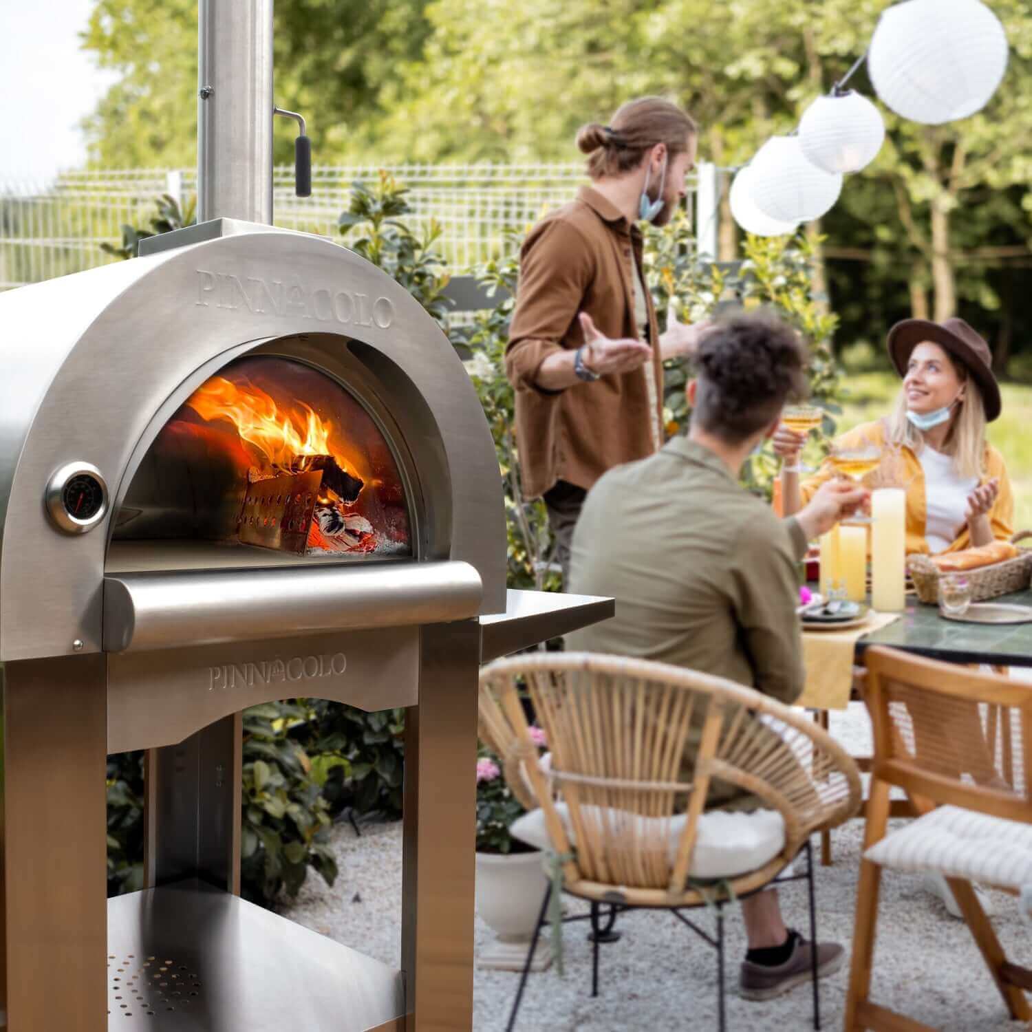 PINNACOLO PREMIO Wood Fired Outdoor Pizza Oven with Accessories.