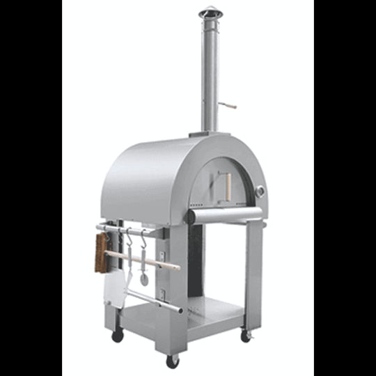 Kokomo 32” Wood Fired Stainless Steel Pizza Oven w/ Stand