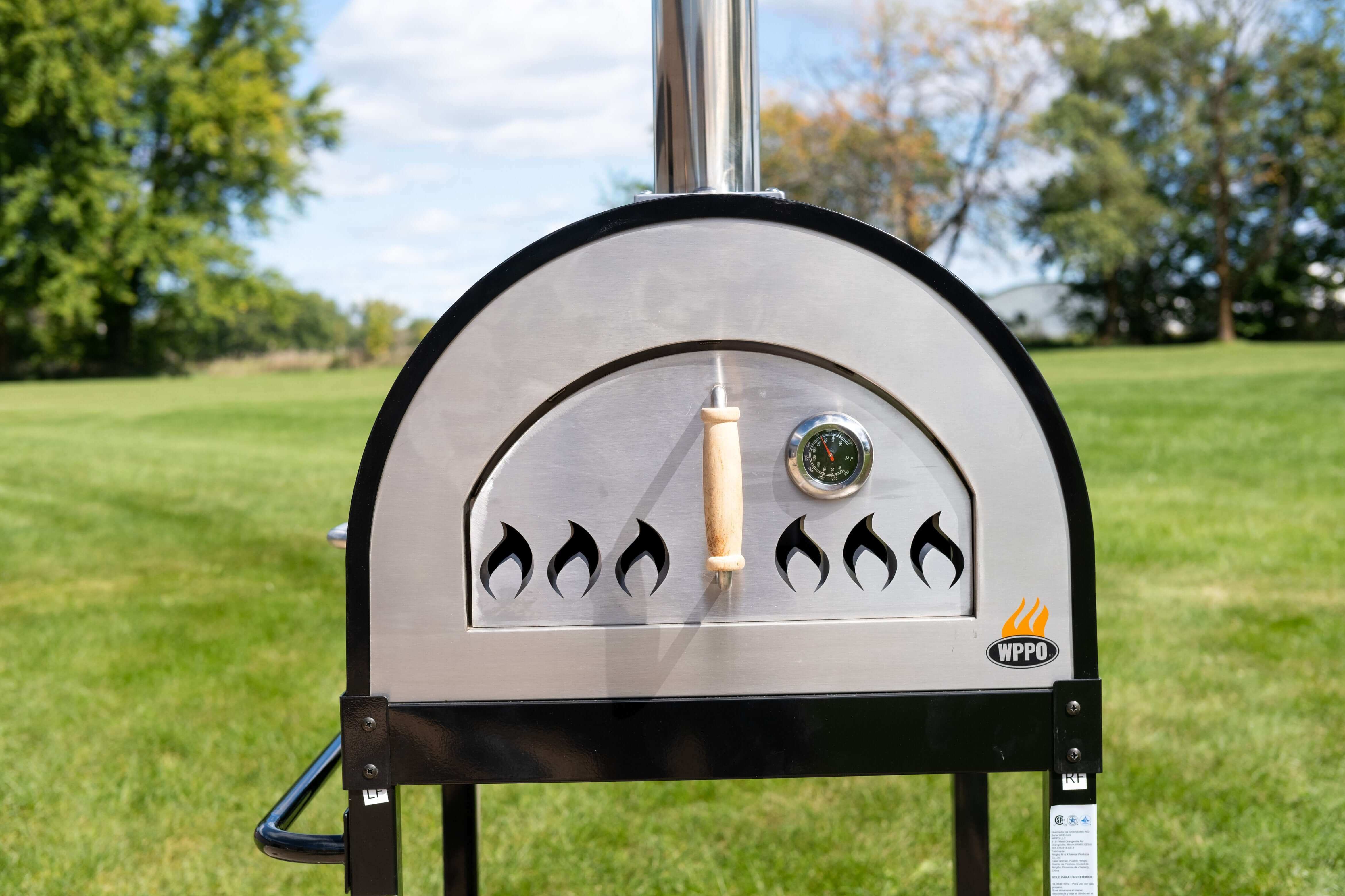 Wood Fired Pizza Oven Includes Stand, Traditional 25” add gas attachment for more versatility