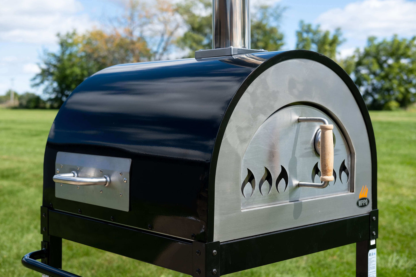 Wood Fired Pizza Oven Includes Stand, Traditional 25” add gas attachment for more versatility