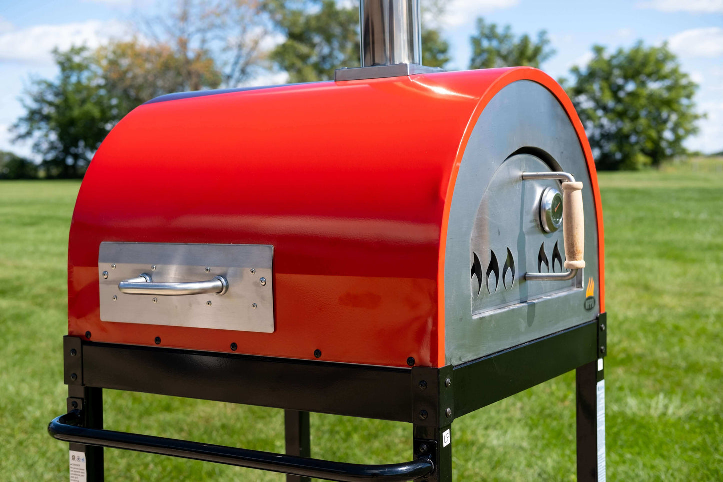 Wood Fired Pizza Oven Includes Stand, Traditional 25” add gas attachment for more versatility